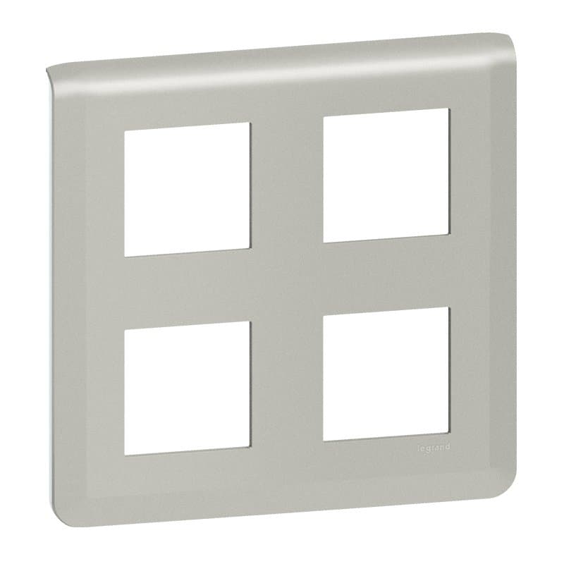 Legrand Mosaiс Рамка - Программа Mosaic - 2х2х2 модуля - алюминий 079338L — миниатюра 3