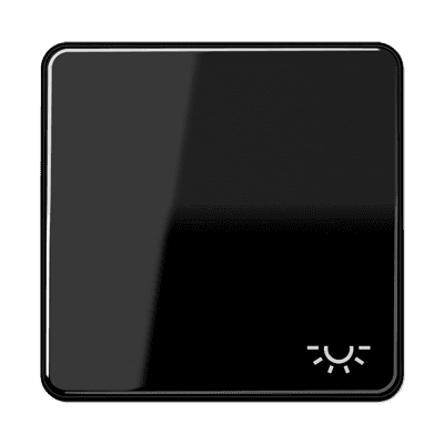 JUNG CD 500/CD plus Черная Клавиша 1-ая с символом ОСВЕЩЕНИЕ CD590LSW