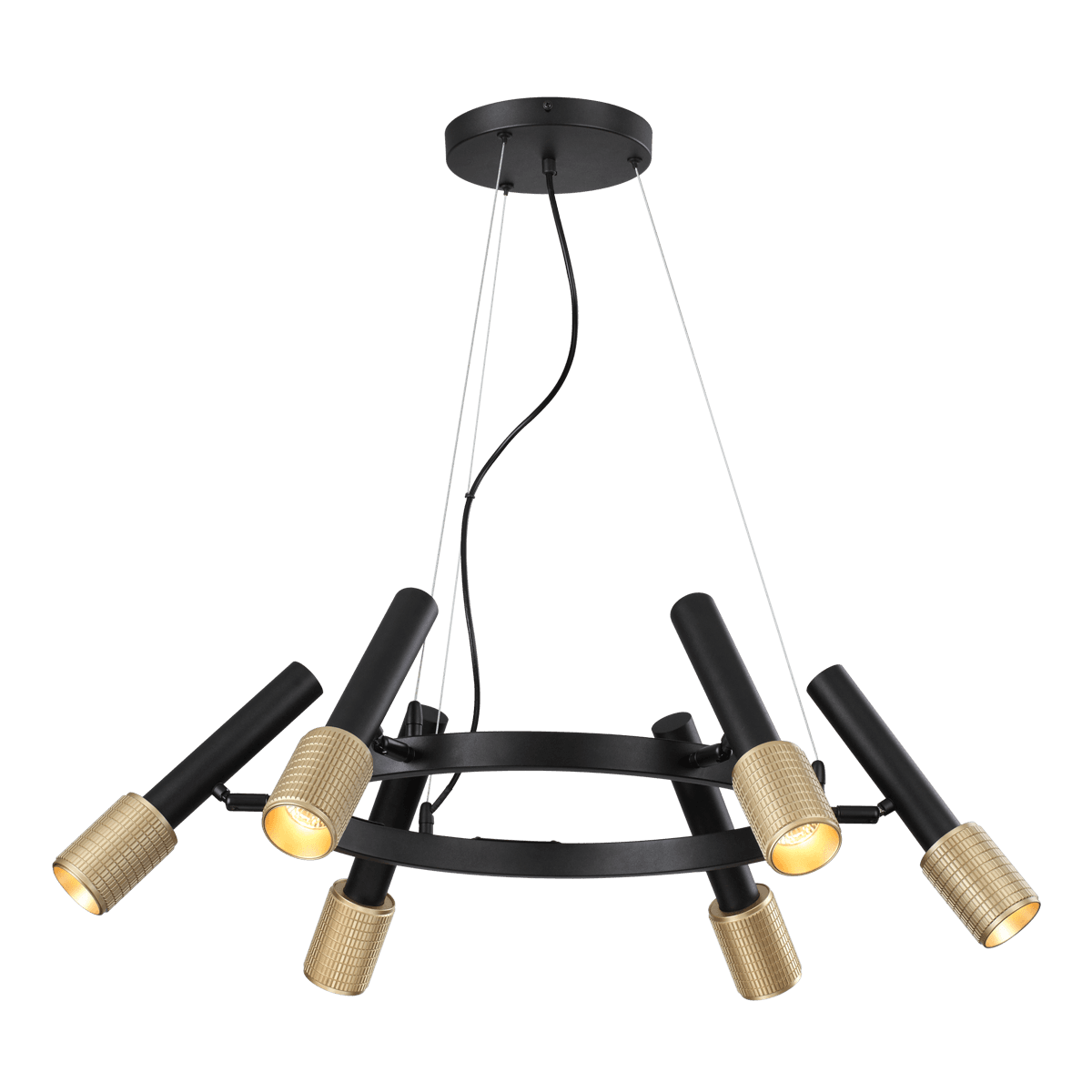 Odeon Light 4240/6 HIGHTECH ODL22 183 черный/зол/металл Люстра IP20 max 6*10W LED GU10 MEHARI — миниатюра 2
