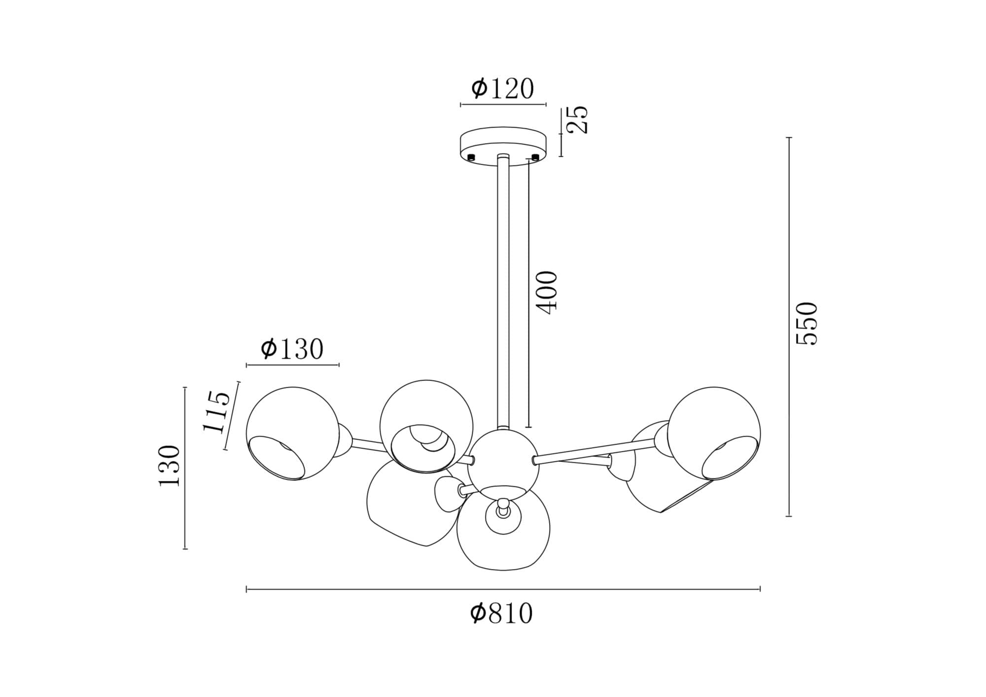 Freya Modern Sherry Латунь антик Люстра FR5121PL-06G — миниатюра 2