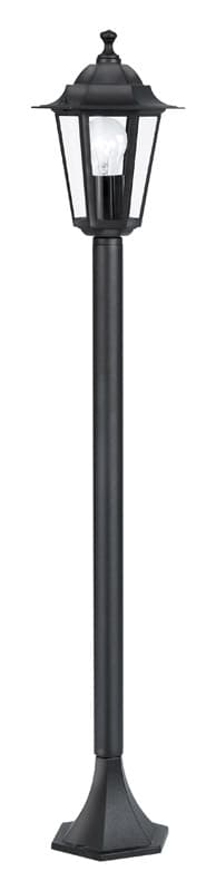 Eglo Уличный светильник напольный LATERNA 4, 1х60W (E27), H1000, алюминий, черный/стекло 22144