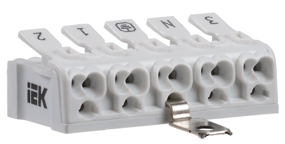 IEK Клемма пружинная соединительная КСПз5-3L+N+PE