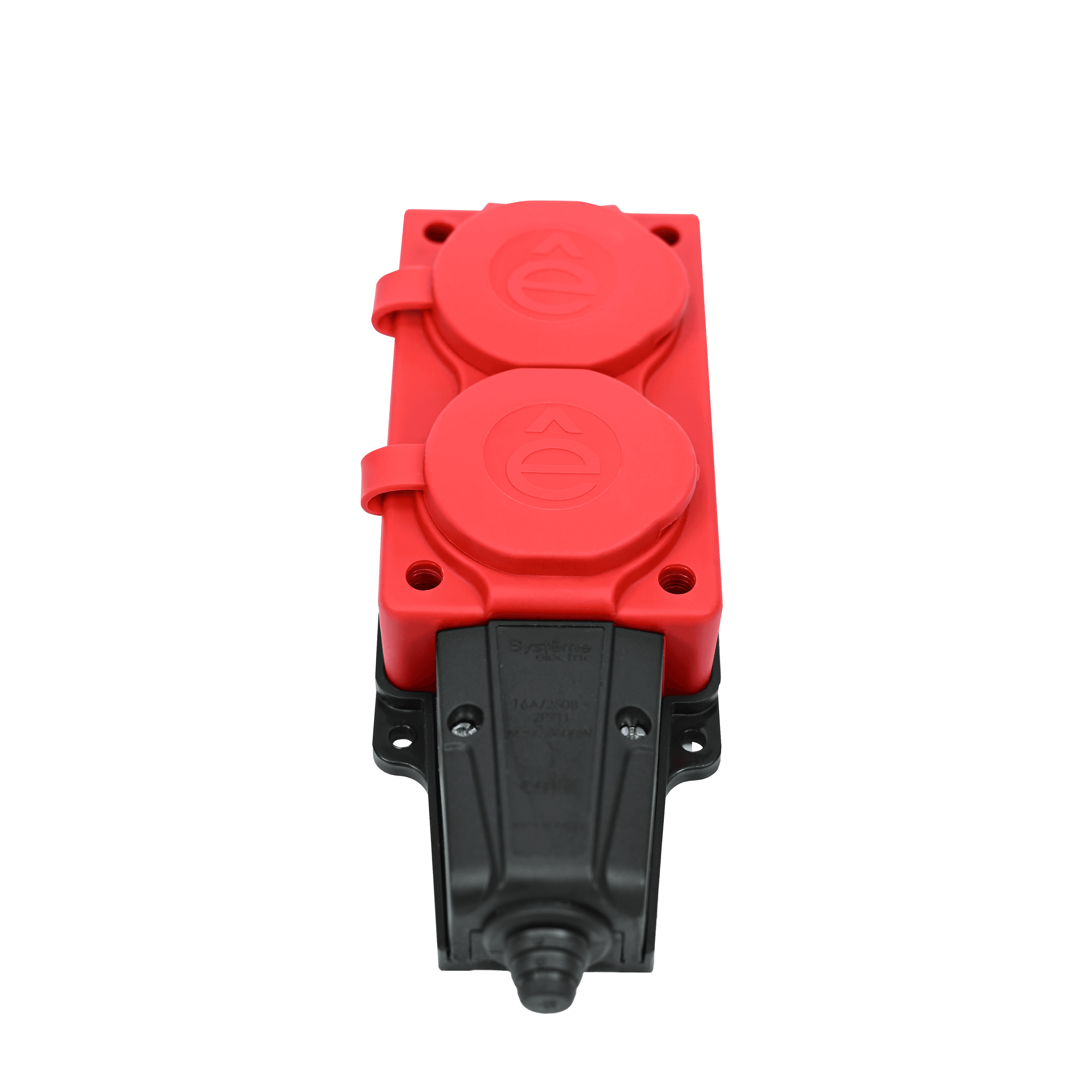 Systeme Electric MultiSet Красная Колодка 2х розетка 2К+З каучуковая 16А/250В IP44 — миниатюра 5