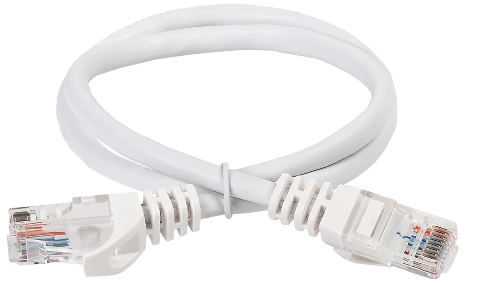 IEK Шнур коммутационный кат. 5Е UTP 1м белый PC08-C5EU-1M-G