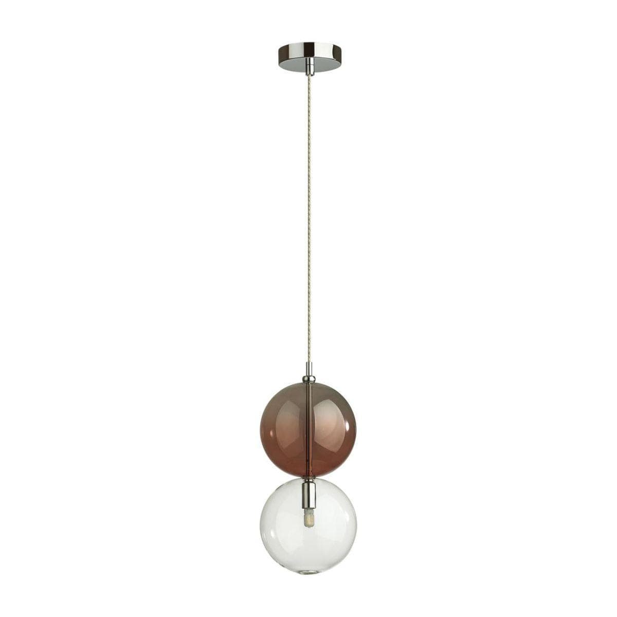 Odeon Light 4980/1C PENDANT ODL22 239 хром/ темн.бордовый/стекло Подвес G9 1*40W TWIXY — миниатюра 1