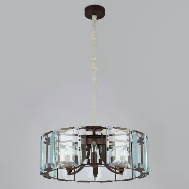 Ambrella Подвесная люстра с хрусталем TR5144 CF/CL кофе/прозрачный E14/6 max 40W D600*1000 — миниатюра 3