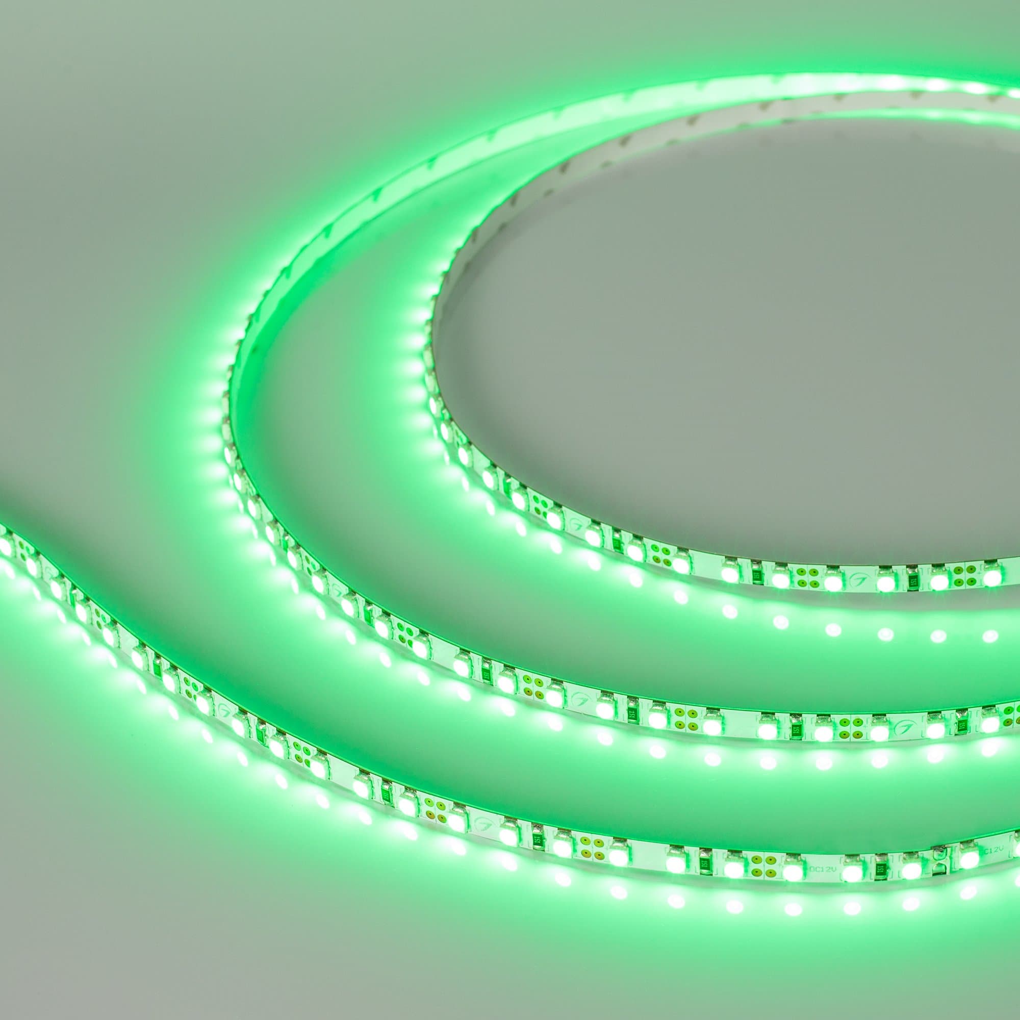 Arlight Светодиодная лента RT 2-5000 12V Green 5mm 2x (3528, 600 LED, LUX) (9.6 Вт/м, IP20) 015007 — миниатюра 4