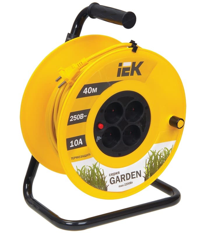 IEK Катушка УК40 с т/з 4 места 2Р/40м 2х1,0 мм2 "Garden" — миниатюра 2