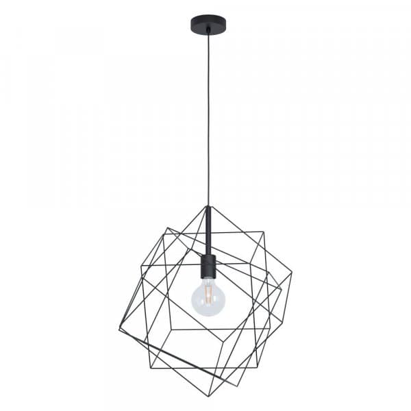 Eglo 43359 Подвес STRAITON, 1X60W(E27), 515, сталь, черный — миниатюра 1