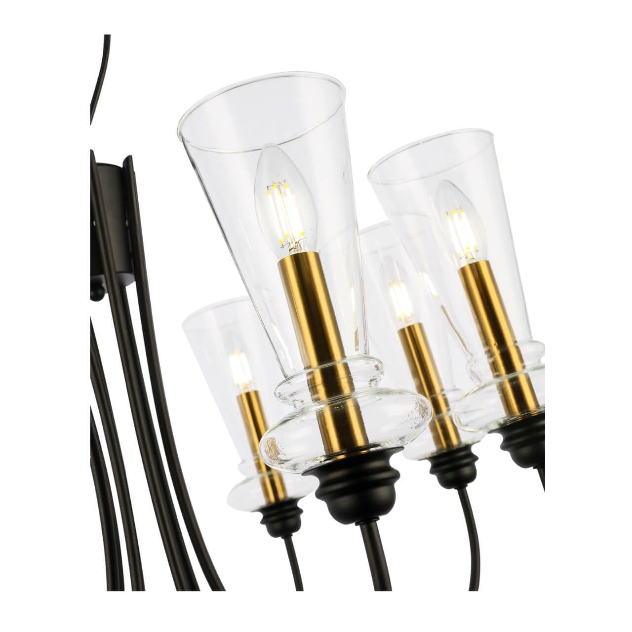 Evoluce SLE112403-08 Светильник подвесной Черный/Прозрачный E14 8*40W — миниатюра 2