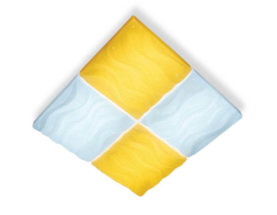 Ambrella Потолочный светодиодный светильник с пультом FP2381 WH 128W 500*500*100 (ПДУ РАДИО 2.4) FP2381 WH 128W D500*500 — миниатюра 1