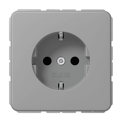 JUNG SCHUKO®-розетка 16 A / 250 B ~ с защитой от детей, серая CD1521BFKIGR
