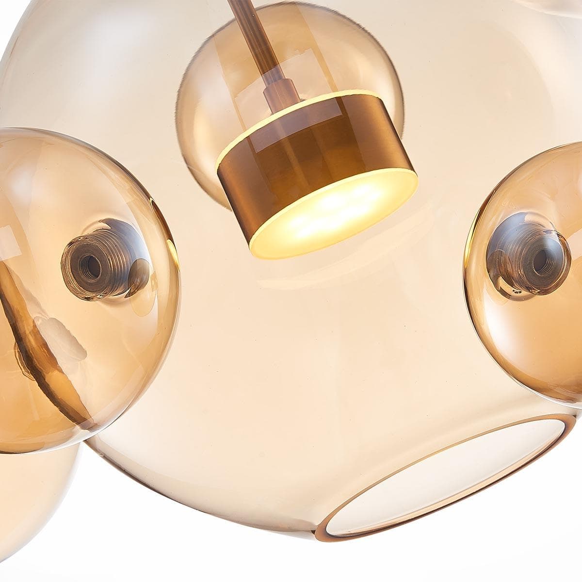 ST Luce SL1133.313.01 Светильник подвесной Латунь/Коньячный LED 1*10W 3000K — миниатюра 2