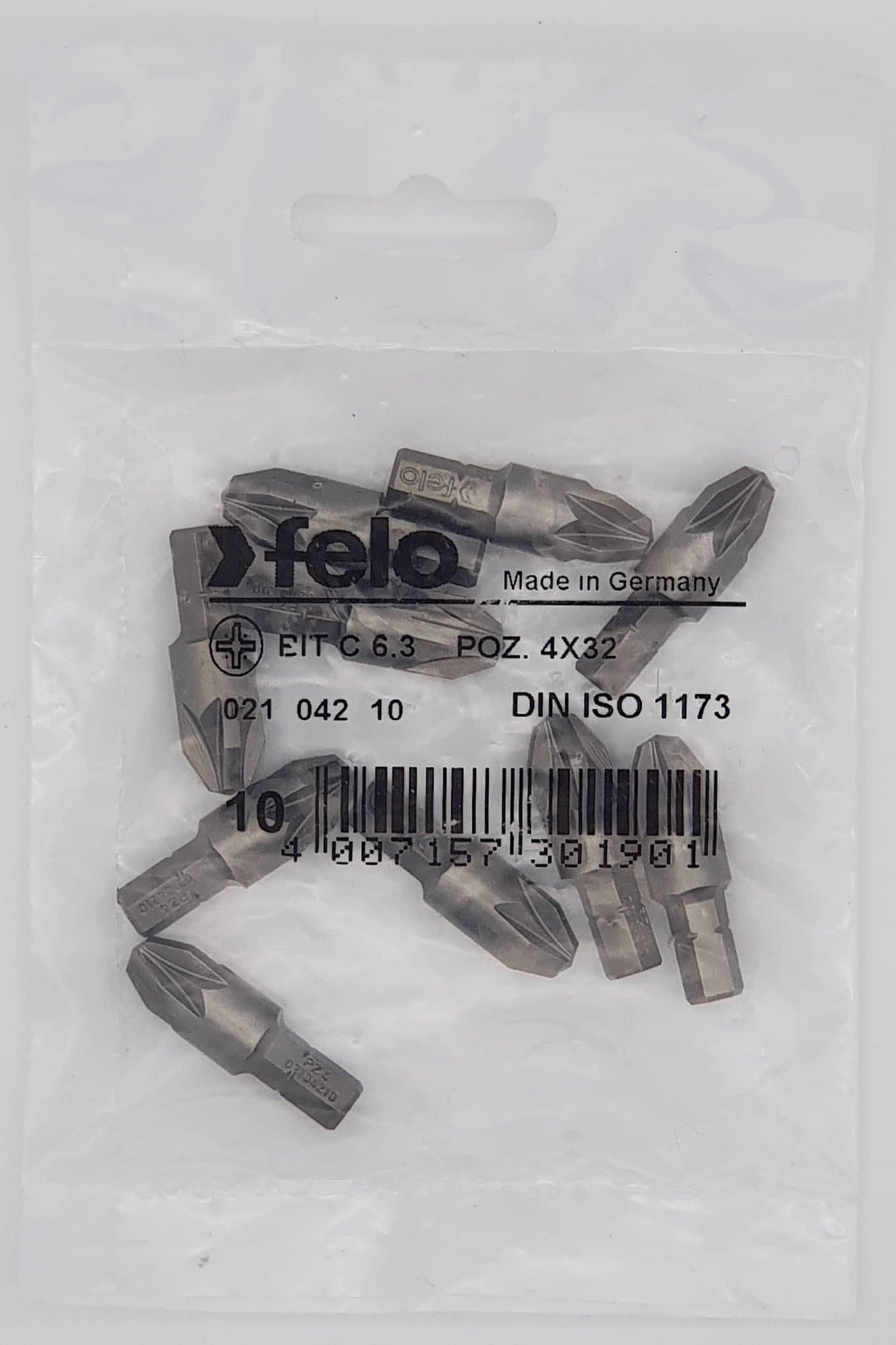 Felo Бита крестовая серия Industrial PZ 4X32, 10 шт 02104210 — миниатюра 1