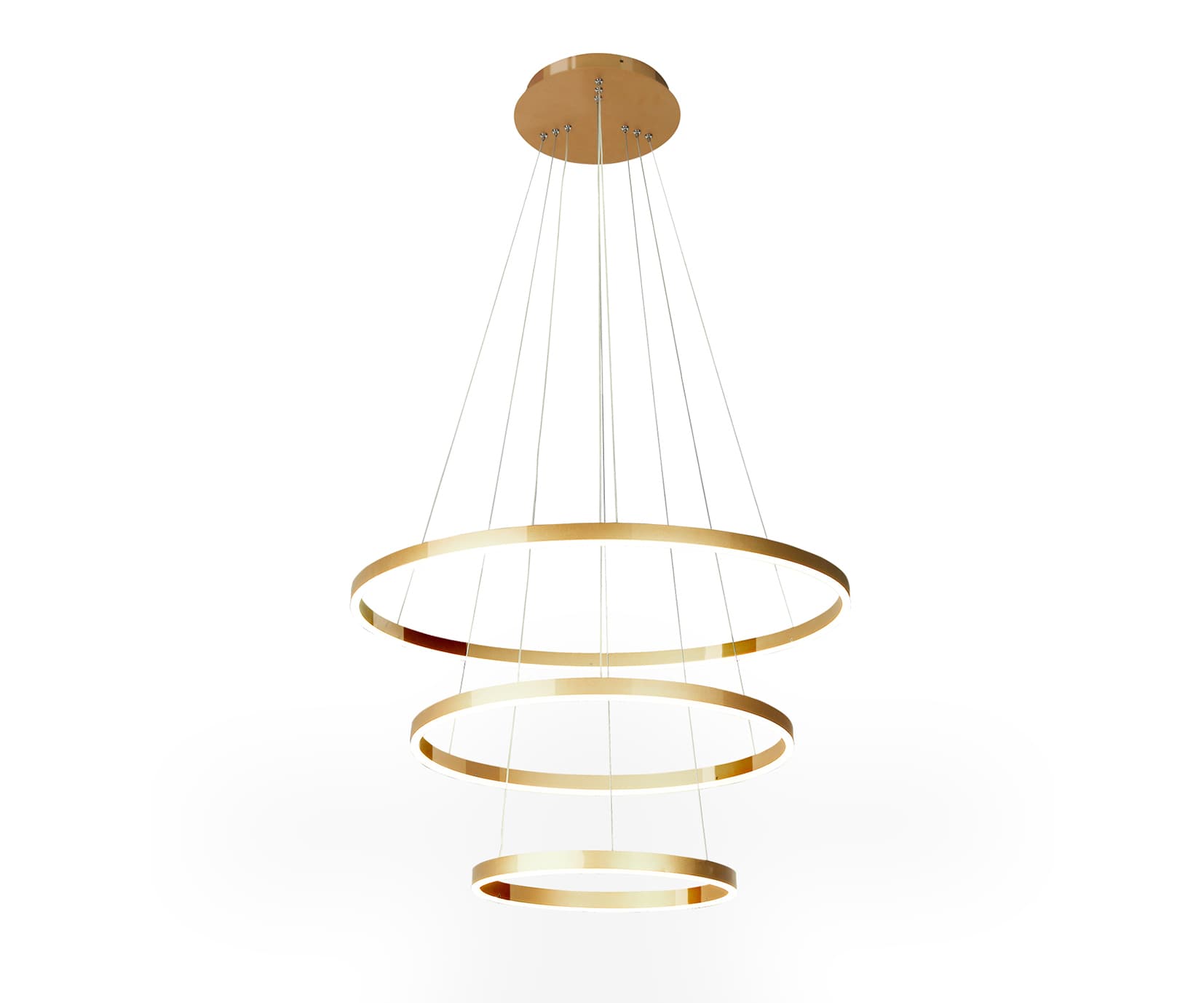 Kink Light 08223,36A(3000K) Подвес диммируемый Тор латунь d80+60+40 h160 Led 110w (3000K) с пультом ДУ