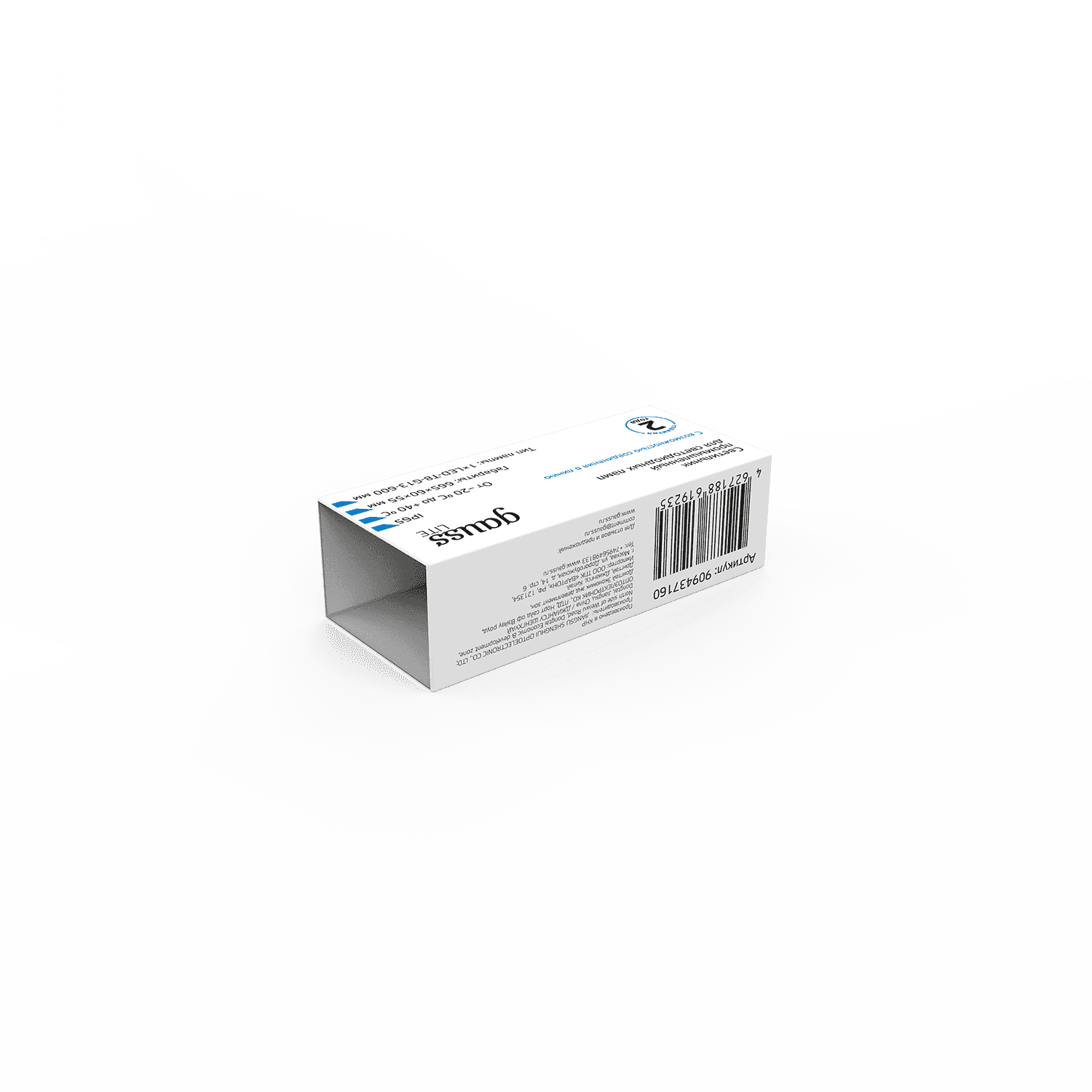 Gauss Светильник линейный СПП-Т8-G13 LITE 220-230V IP65 665*60*55мм для LED ламп 1х600мм 6 909437160 — миниатюра 4