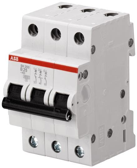 ABB Выключатель автоматический 3-полюсной SH203 C 6 2CDS213001R0064