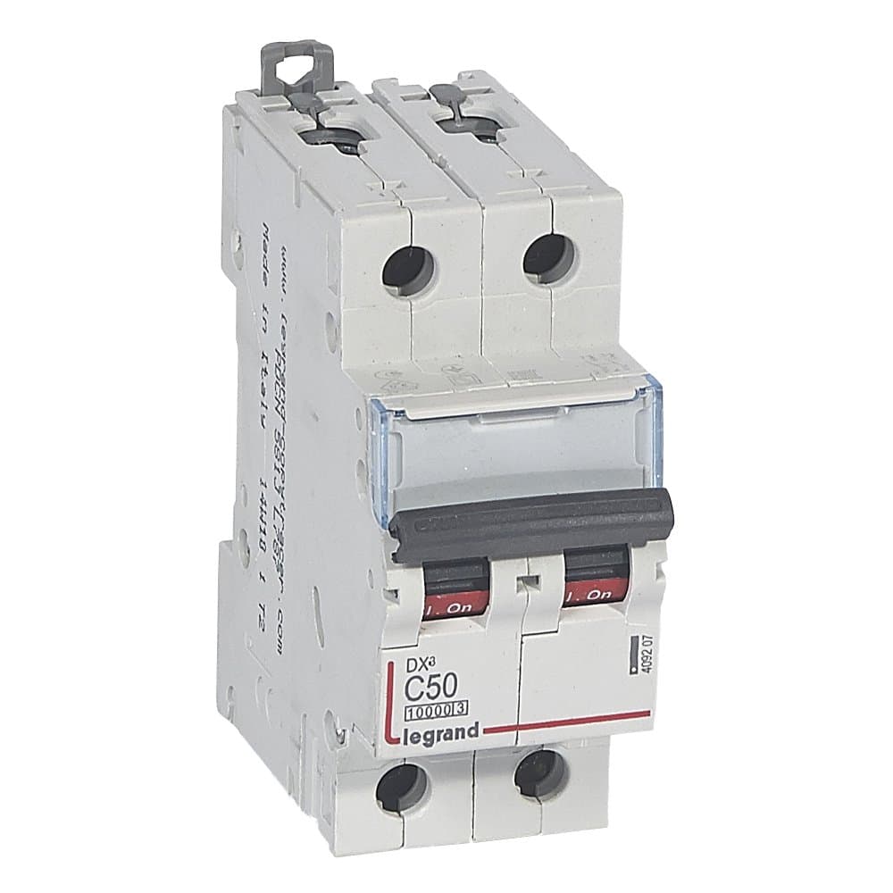 Legrand DX3 Автоматический выключатель 2P 50A (С) 10kA/16kA 409207