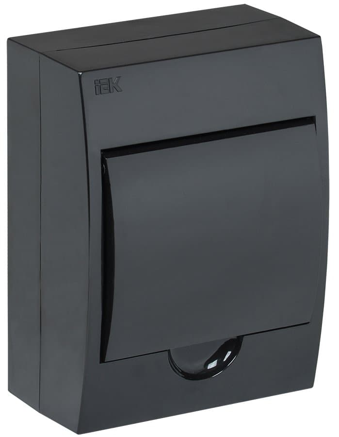IEK KREPTA 3 Корпус пластиковый ЩРН-П-6 IP41 черный откр.монтаж