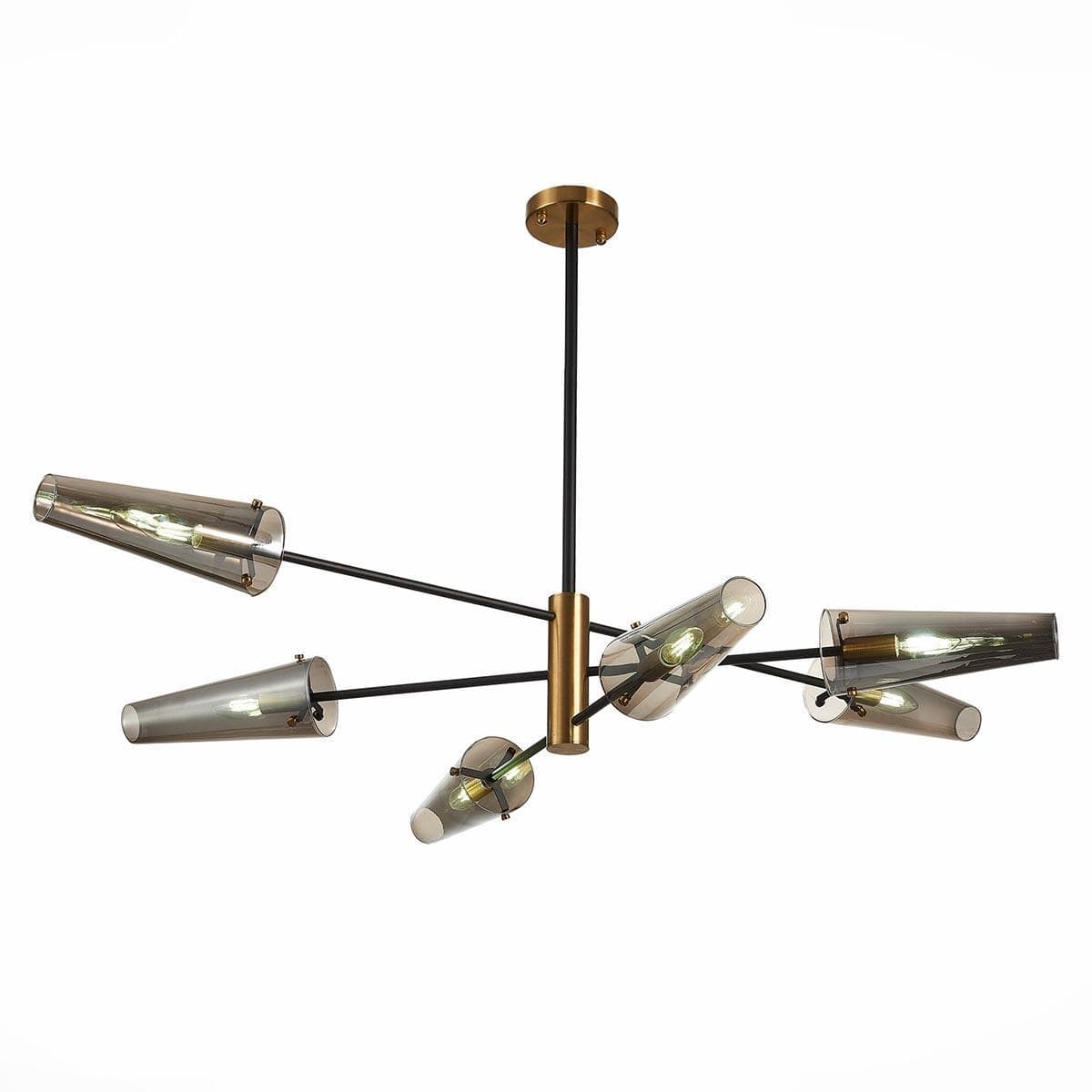 ST Luce SL1209.302.06 Светильник потолочный Бронза,Черный/Дымчатый E14 6*40W — миниатюра 1