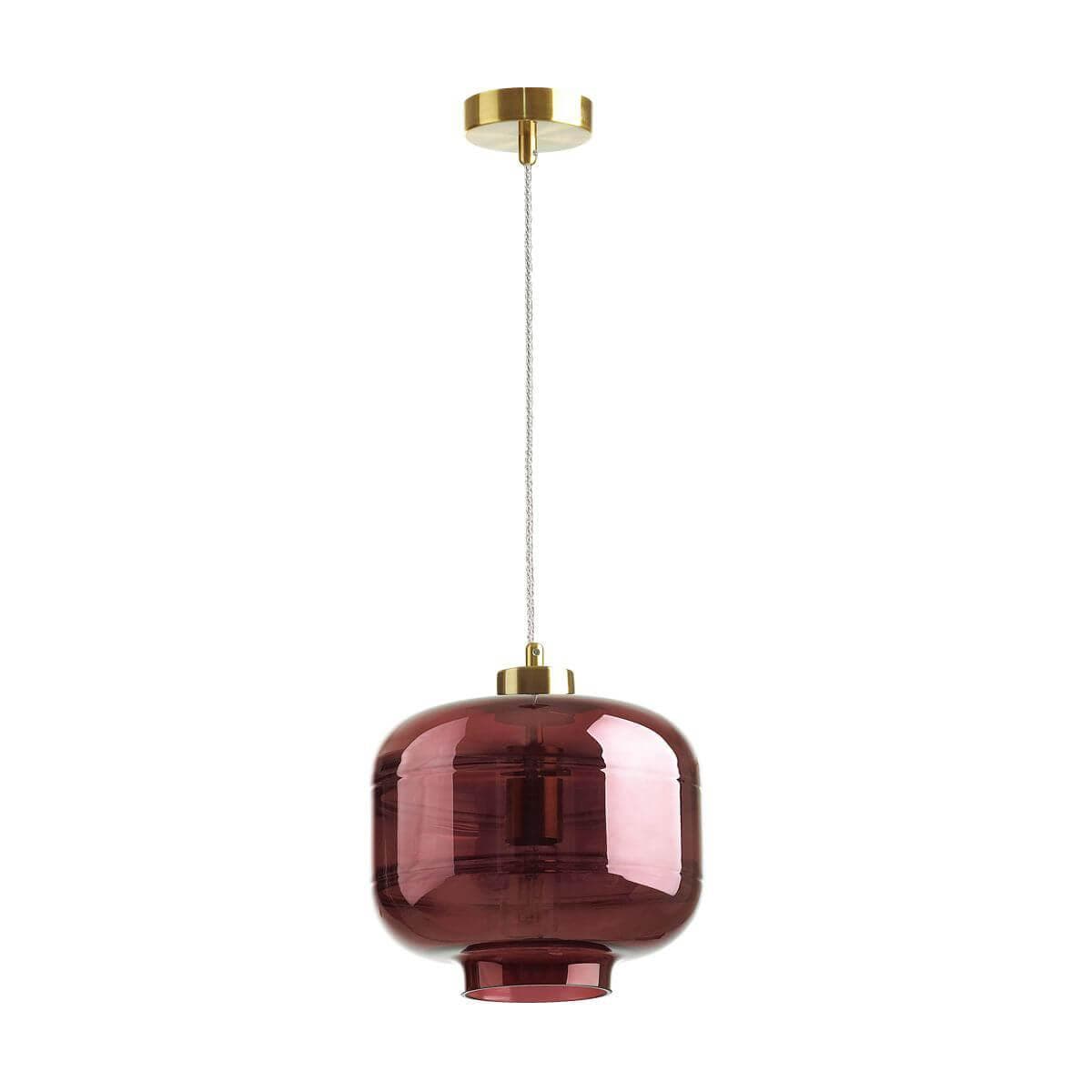 Odeon Light 4772/1 ODL21 бордовый/бронзовый Подвес E27 60W STORBI — миниатюра 1
