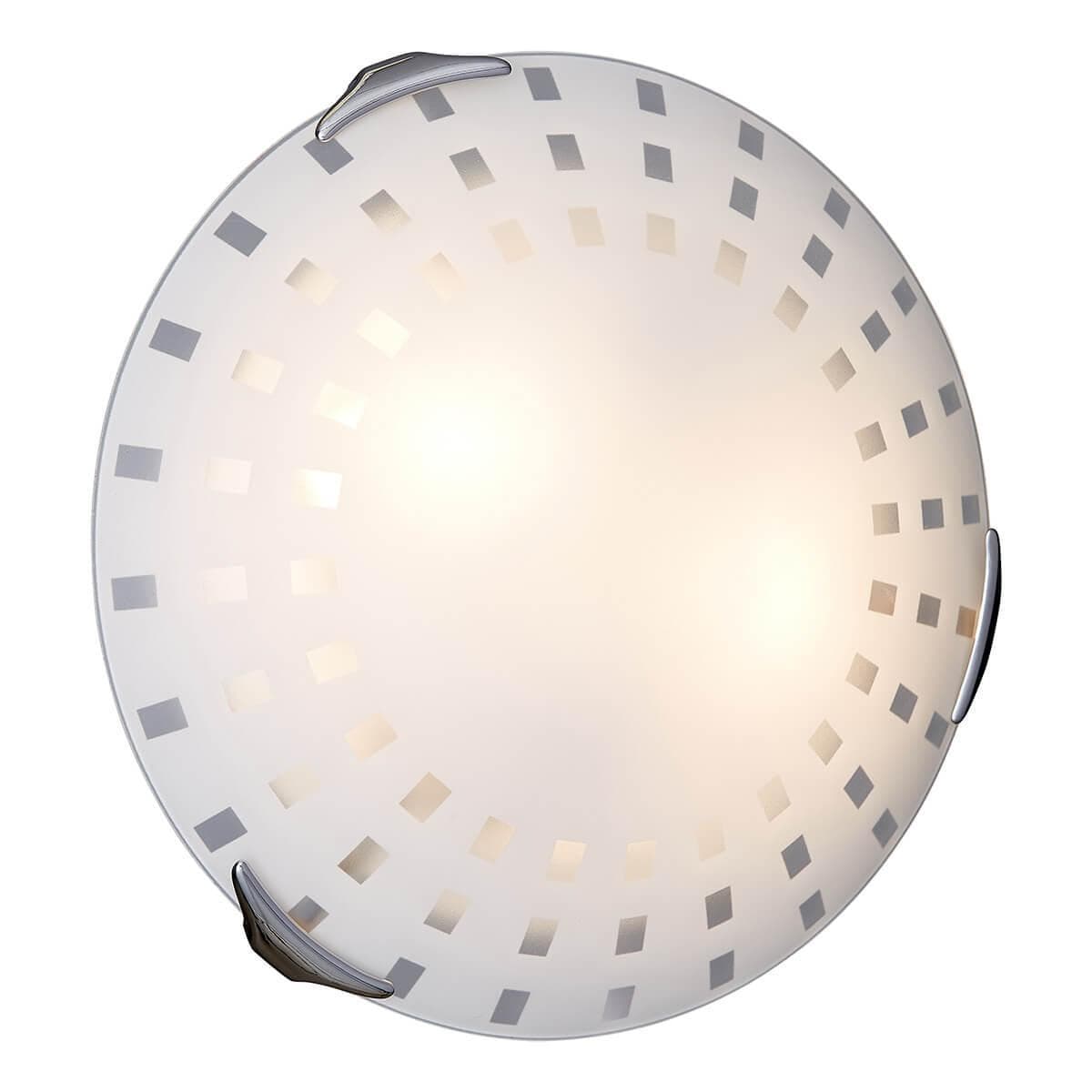 Sonex 162/K SN 103 св-к QUADRO WHITE стекло E27 2*60Вт D300 — миниатюра 1