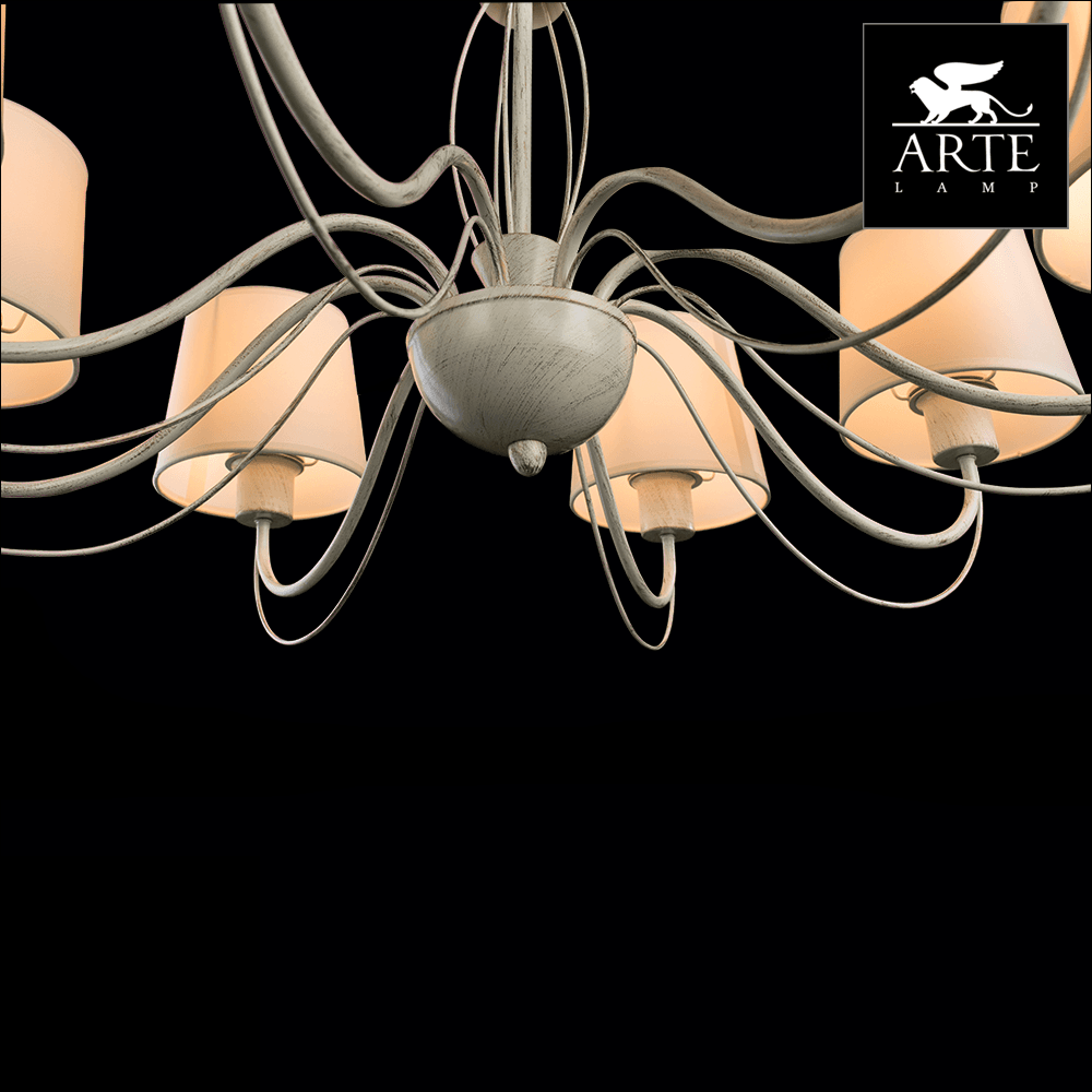 Arte Lamp Orlean Белая Люстра 40W E27 A9310LM-8WG — миниатюра 4