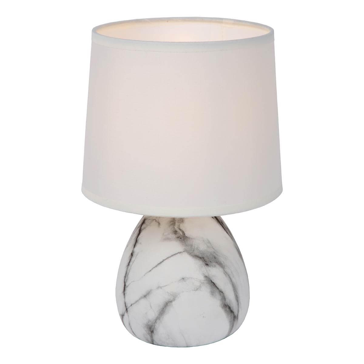 Lucide MARMO Лампа настольная Ø 16 cm 1xE14 White 47508/81/31 — миниатюра 4