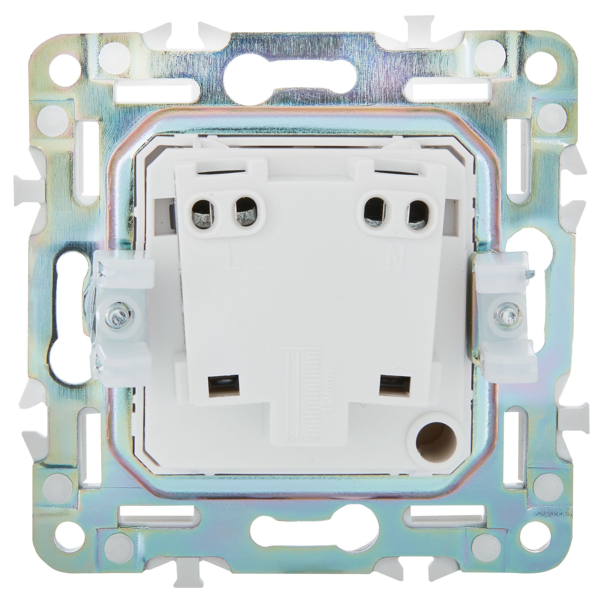 IEK SKANDY Серебряный Розетка б/з 10А SK-R02S — миниатюра 3