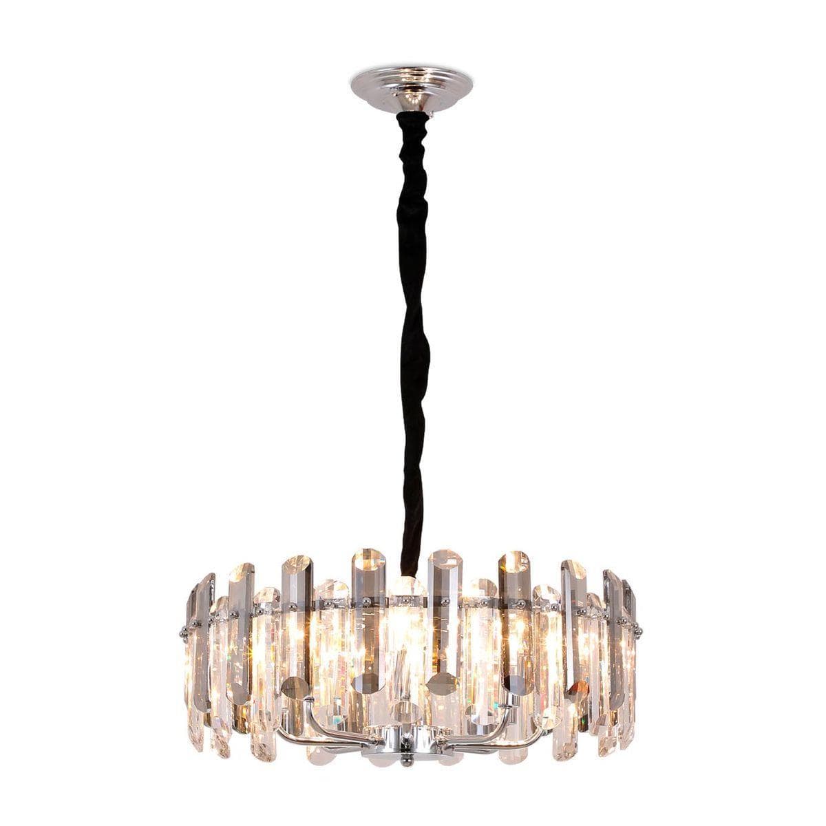 Ambrella Подвесная хрустальная люстра TR5303/8 CH/SM хром/дымчатый E14/8 max 40W D500*615 — миниатюра 1