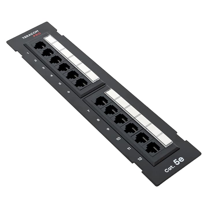 EKF TeraLINK PRO Патч-панель настенная TeraLINK PRO Cat.5E неэкранированная UTP 12 портов RJ-45 Dual IDC — миниатюра 2