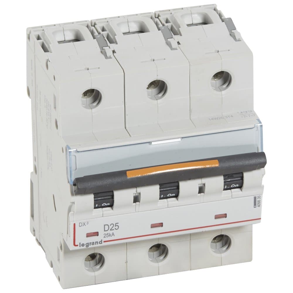 Legrand DX3 Автоматический выключатель 3P 25A (D) 25кА 409835 — миниатюра 1