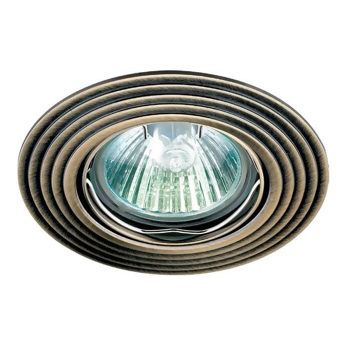 Novotech 369162 NT09 273 бронза Встраиваемый ПВ светильник GX5.3 50W 12V ANTIC