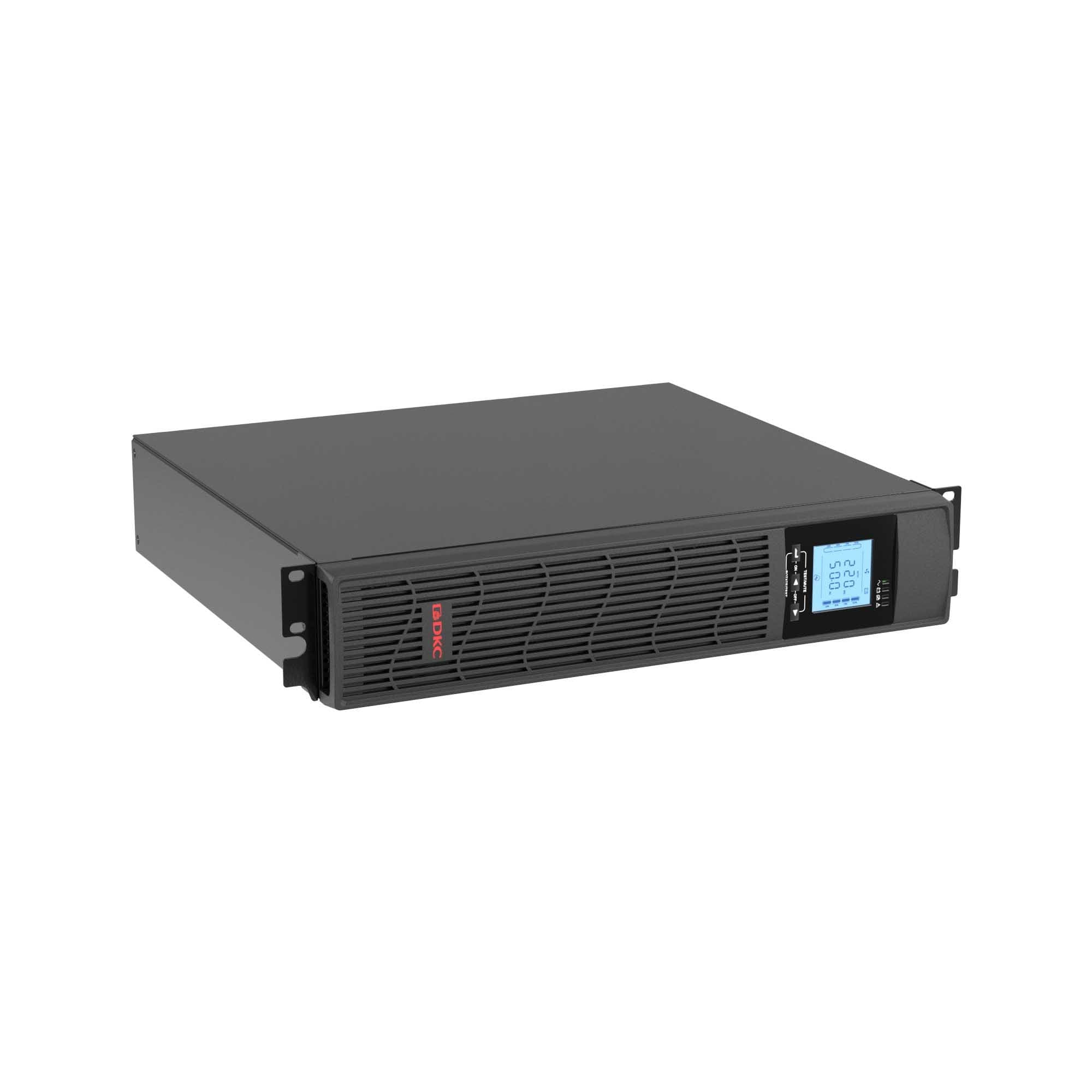 DKC Линейно-интерактивный ИБП ДКС серии Info Rackmount Pro, 1000ВА/800Вт,1/1, USB, RJ45, 6xIEC C13, Rack 2U, SNMP/AS400 slot, 2x7Aч — миниатюра 2