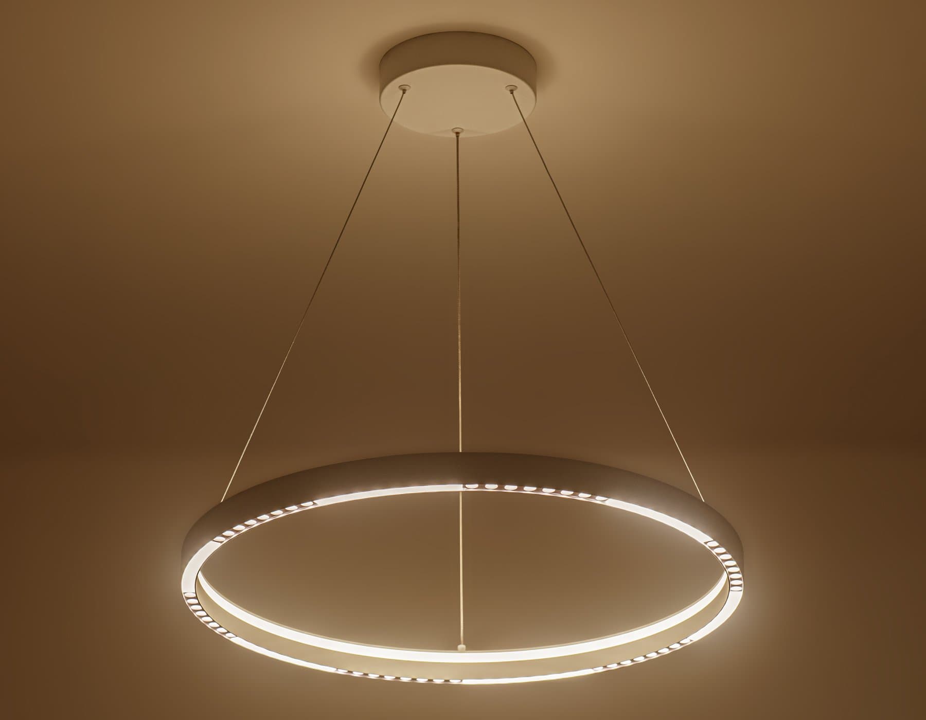 Ambrella Светильник подвесной светодиодный FL5851 WH белый 35W 3000K/4200K/6400K D600*600 (без ПДУ) — миниатюра 4