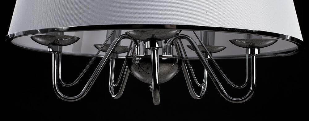 Arte Lamp Aurora Хром/Белая Люстра 40W E14 A1150SP-5CC — миниатюра 6