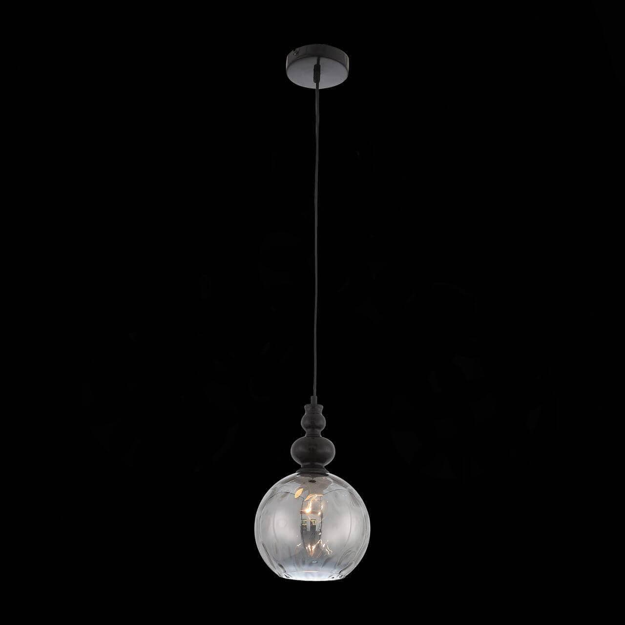 ST LUCE SL374.413.01 Подвес  Черный/Дымчатый E27 1*40W — миниатюра 4
