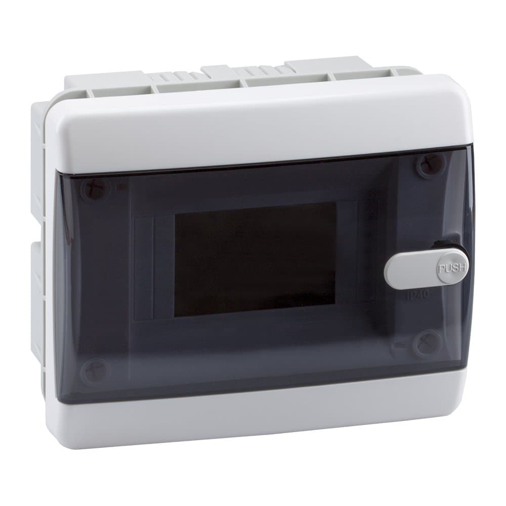 КЭАЗ Корпус пластиковый Встраиваемый OptiBox P-CVK-1-06-IP41 Прозрачная черная дверь