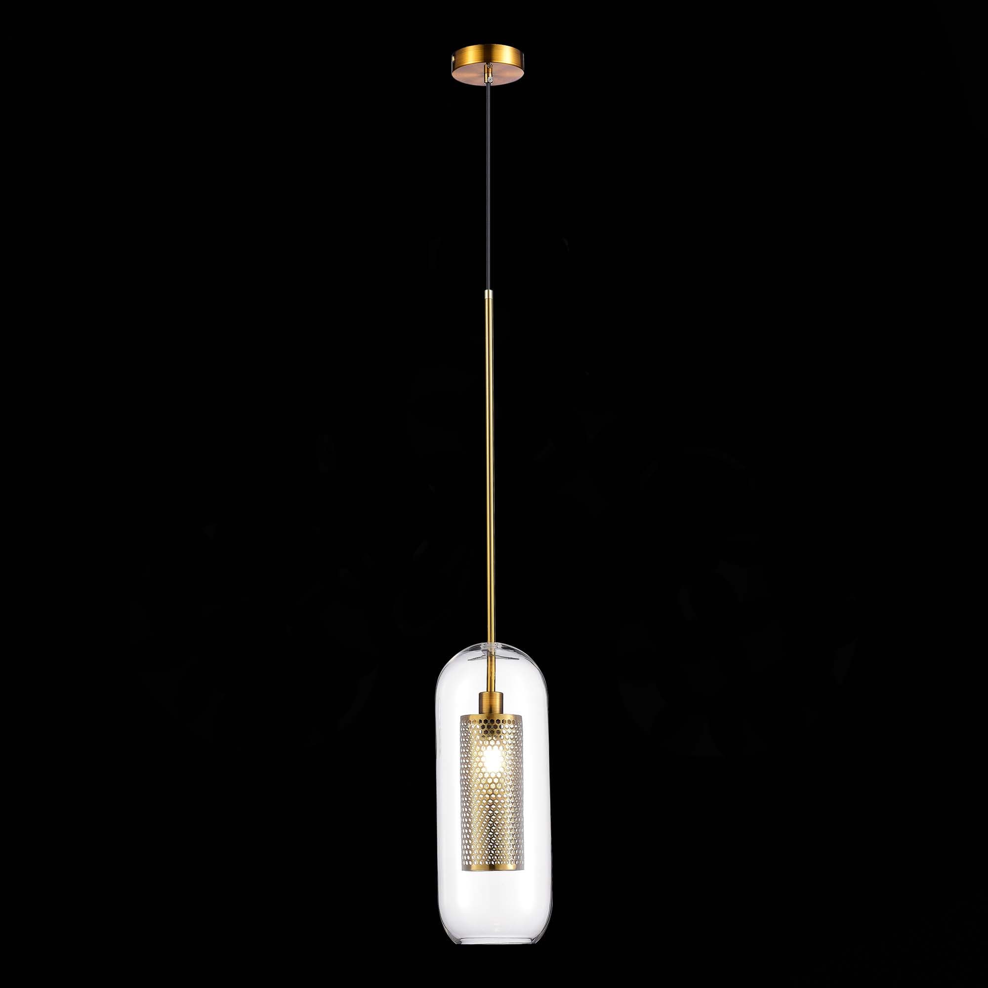 ST LUCE SL1048.303.01 Подвес Латунь/Прозрачный E14 1*40W