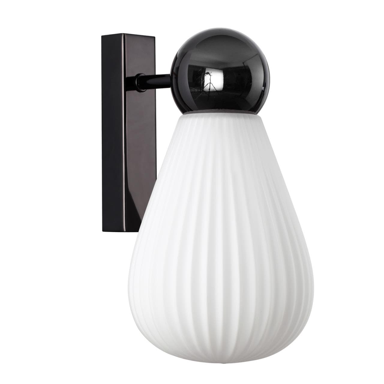 Odeon Light 5418/1W MODERN ODL_EX23 19 черный хром/белый матовый/металл/стекло Бра E14 1*40W ELICA — миниатюра 1