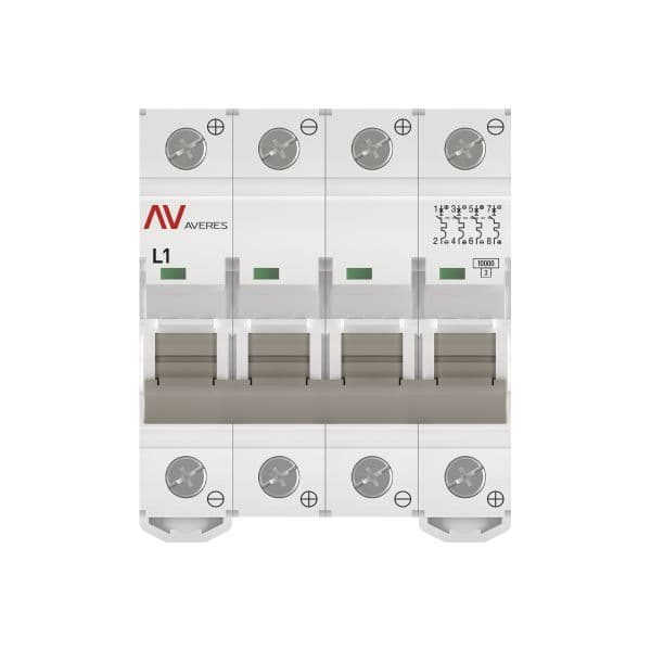 EKF Выключатель автоматический AV-10 DC 4P 1A (L) 10kA AVERES — миниатюра 3
