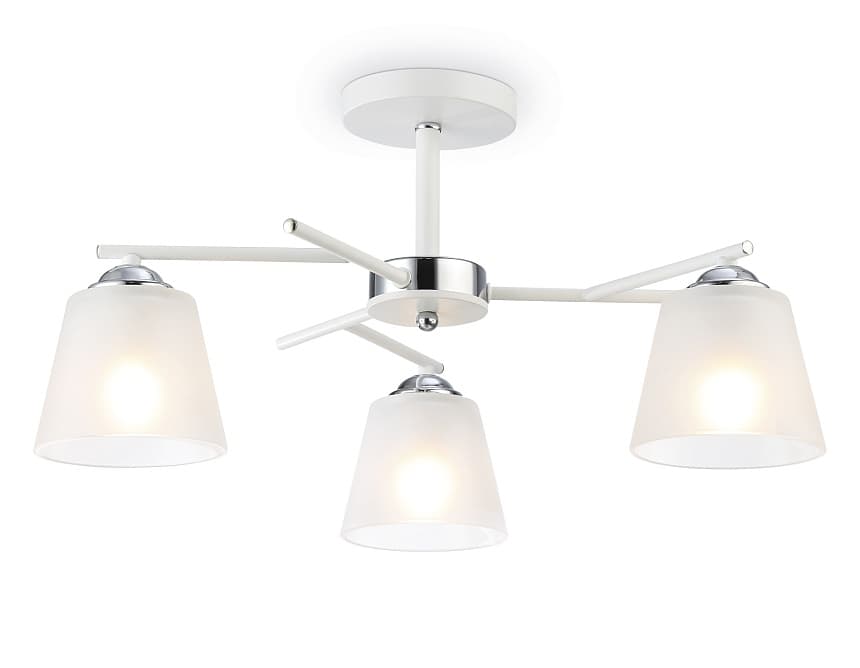 Ambrella Светильник подвесной TR303202/3 WH/CH/FR белый/хром/белый матовый E27*3 max 60W D550*260