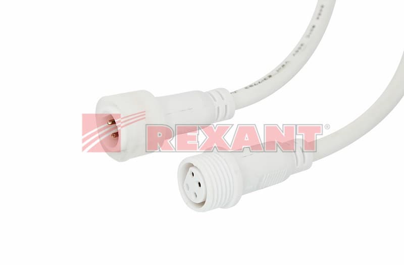 Соединительный кабель (4pin) герметичный (IP67) 4х0.75мм² 300V белый Rexant 11-9440 — миниатюра 2