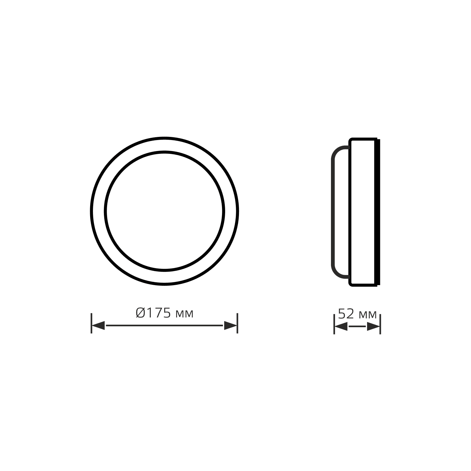Gauss Светильник ЖКХ Elementary круг 20W 1680lm 6500K 160-260V IP65 D175*52мм белый LED 126411320 — миниатюра 6