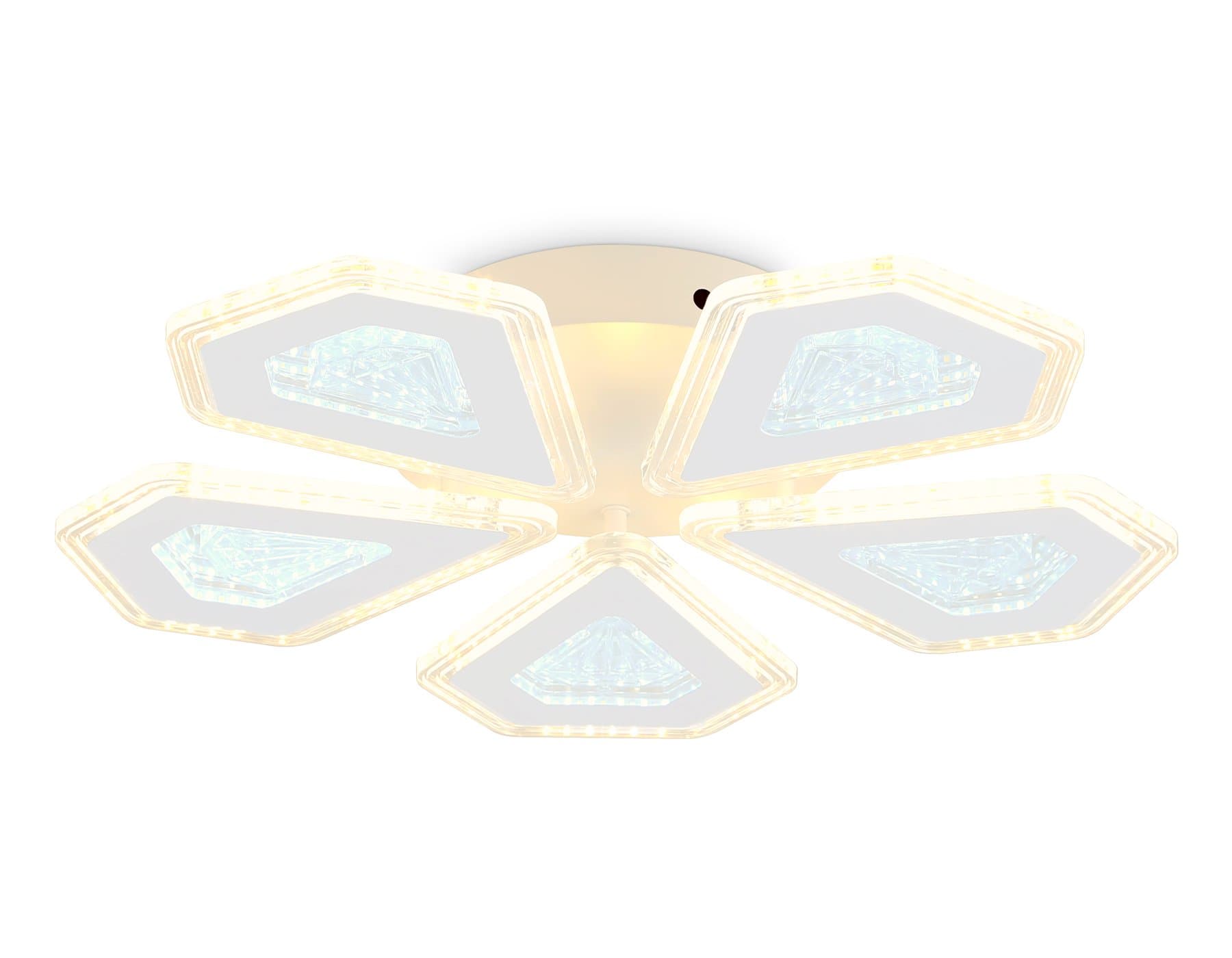Ambrella Светильник потолочный светодиодный с пультом FA4030/5 WH белый 96W 3000K+6400K/4200K/6400K+3000K D470*80 (ПДУ ИК)