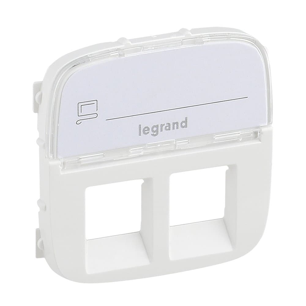 Legrand Valena ALLURE Бел Накладка розетки комп 2-ой/ТЛФ+комп с полем для надписи 755485