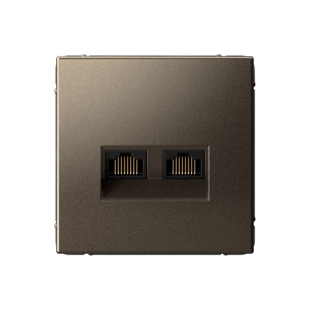 Systeme Electric ArtGallery Мокко Розетка двойная компьютерная RJ45+RJ45, кат.6А, механизм