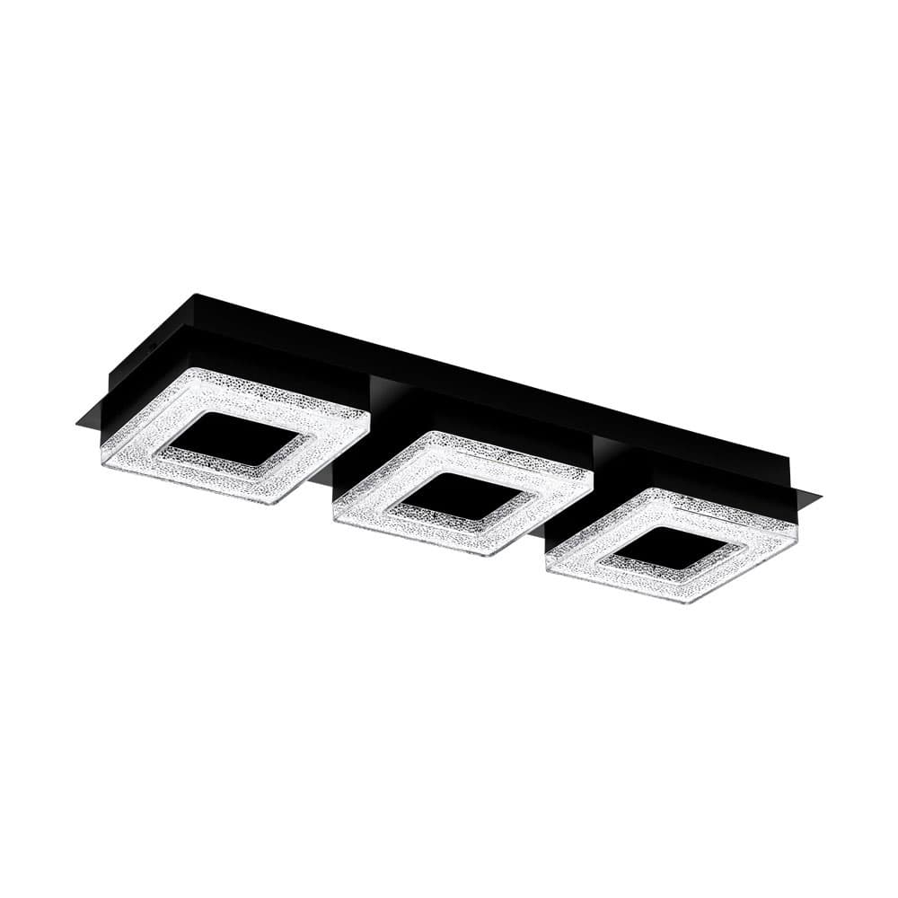 Eglo 99325 Светод. настенно-потол. светильник FRADELO 1, 3х4W (LED), 460х140, сталь, черный/пластик с кри