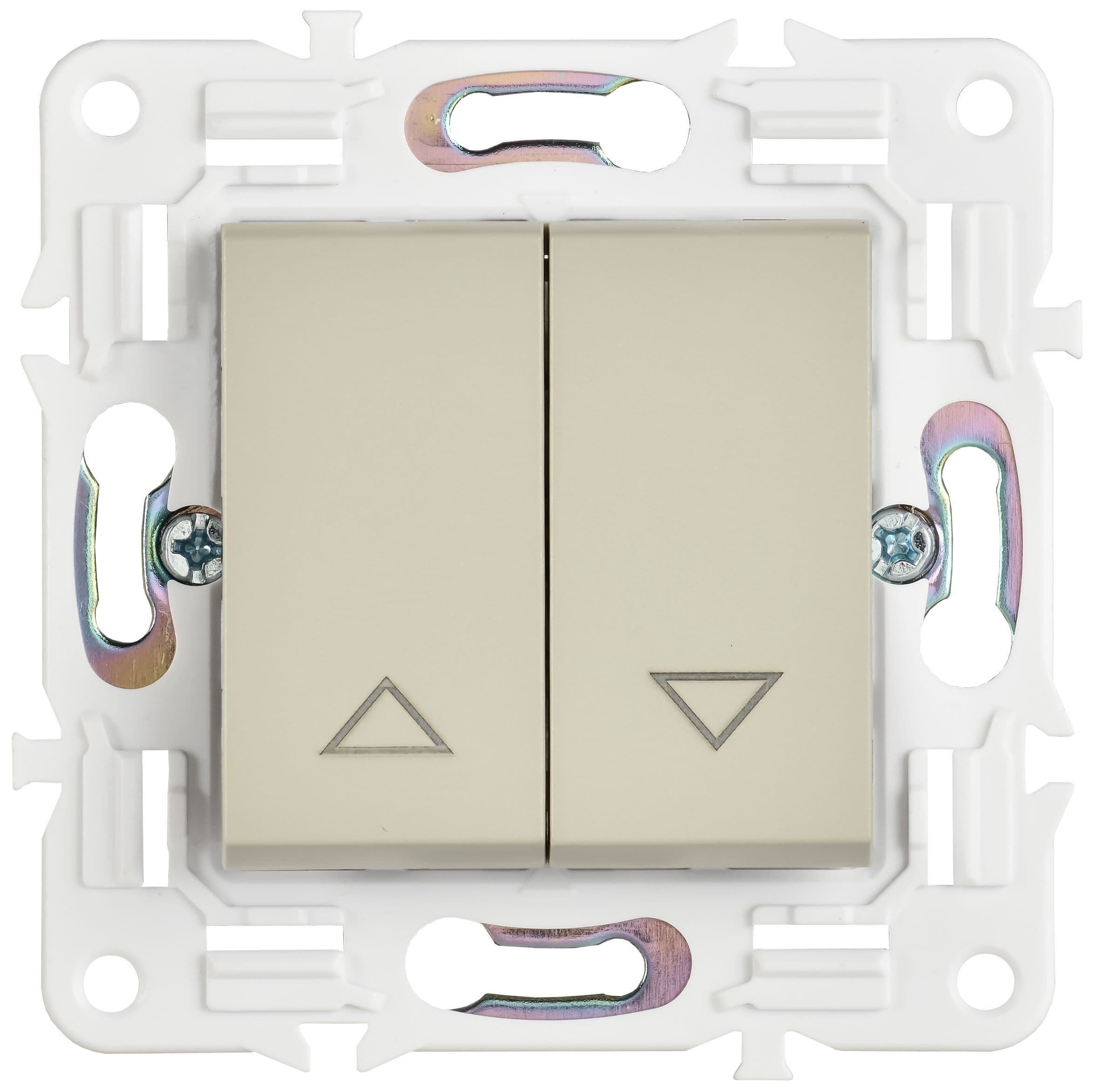 IEK SKANDY Бежевый Выключатель жалюзи 10А SK-V12B — миниатюра 2