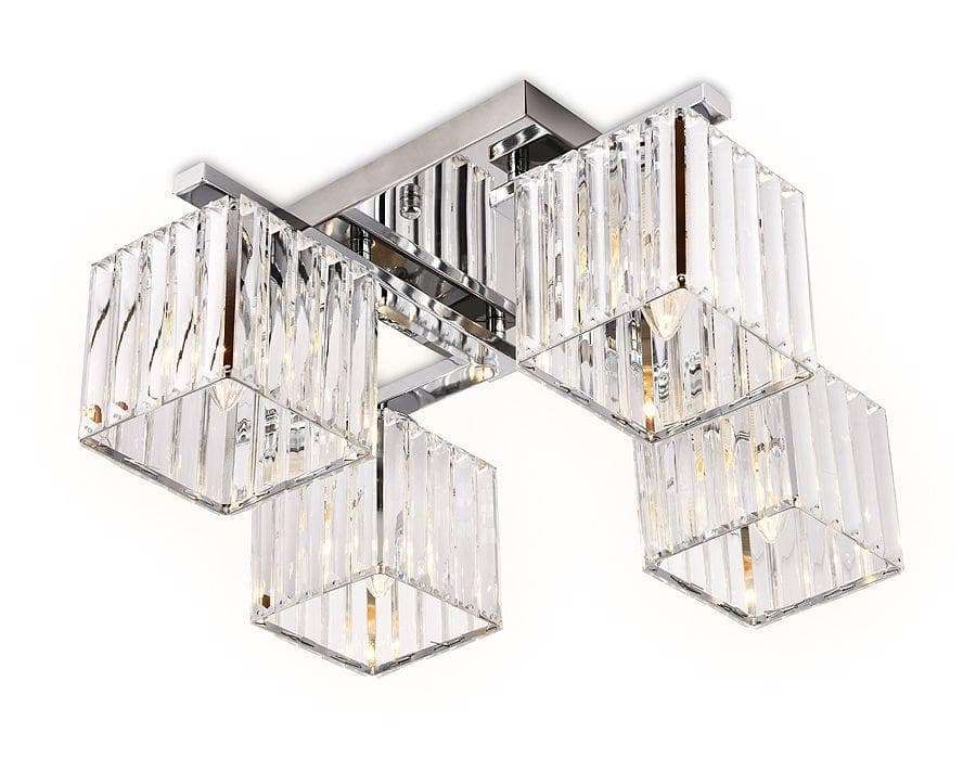 Ambrella Потолочный светильник TR5213/4 CH/CL хром/прозрачный E27/4 max 40W 630*630*220 — миниатюра 3